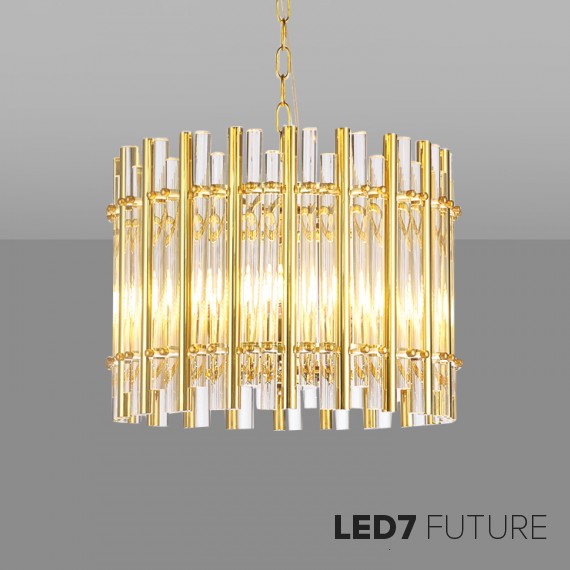 Loft Industry Modern - Tube Drum Chandelier